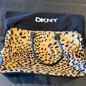 DKNY Tan and Black Animal Print